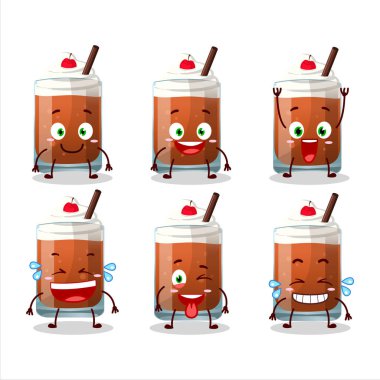 Çizgi film karakteri kök birası, dondurma ve gülümseme ifadesi.