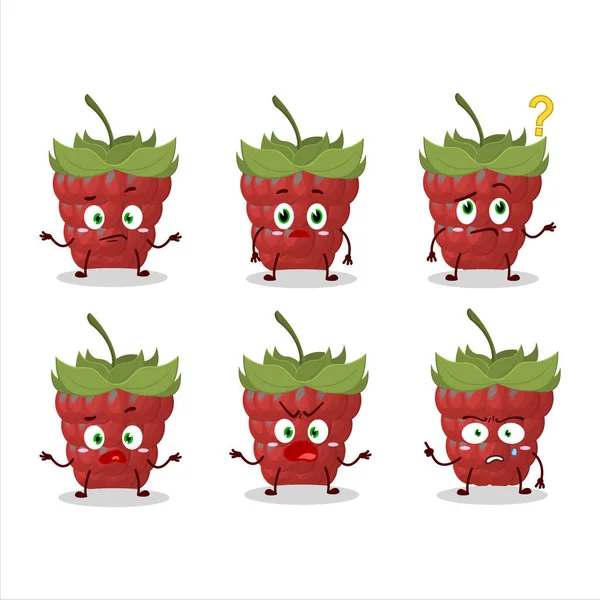 Hangi ifadeyle ahududu çizgi film karakteri. Vektör illüstrasyonu