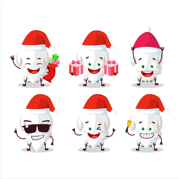Emoticones Santa Claus Con Personaje Dibujos Animados Cráneo Ilustración Vectorial — Vector de stock