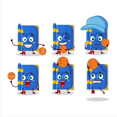 Basketbol atleti olarak sihirli çizgi film karakterinin yetenekli su kitabı. Vektör illüstrasyonu