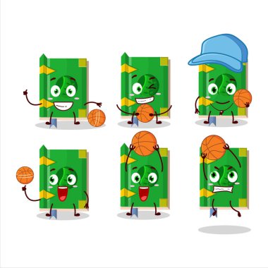 Basketbol atleti olarak sihirli çizgi film karakterleri üzerine yetenekli bir dünya kitabı. Vektör illüstrasyonu