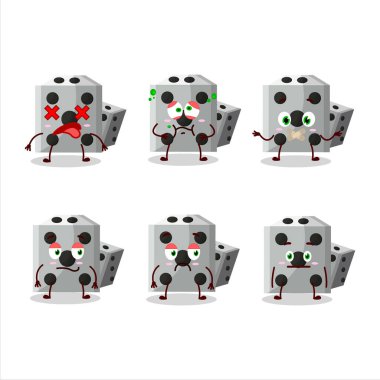 İfadesiz beyaz zar yeni çizgi film karakteri. Vektör illüstrasyonu