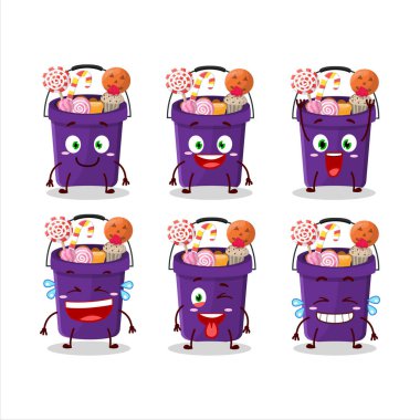 Gülen surat ile cadılar bayramının çizgi film karakteri. Vektör illüstrasyonu