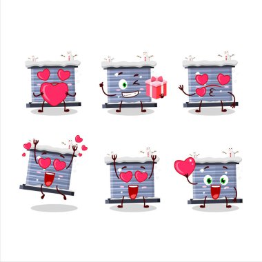 Baca karikatürü karakteri ve sevimli bir aşk ifadesi. Vektör illüstrasyonu