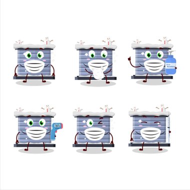 Baca tipi karikatür tasarımı salgın sırasında sağlıklı kalmaya devam ediyor. Vektör illüstrasyonu