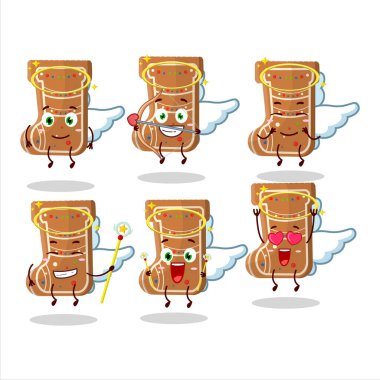 Zencefilli çorap çizgi filmi sevimli bir melek karakteri olarak tasarlandı. Vektör illüstrasyonu