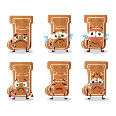 Zencefilli çorap karikatür karakteri. Vektör illüstrasyonu