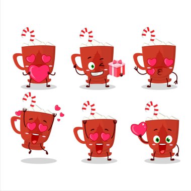 Cam ağaçlı süt, aşk simgesi olan çizgi film karakteri. Vektör illüstrasyonu