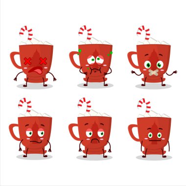 Camdan ağaçlı süt, suratsız çizgi film karakteri. Vektör illüstrasyonu