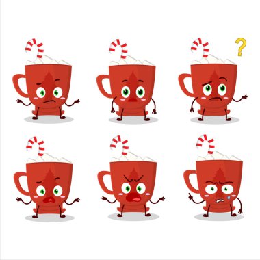 Sütün çizgi film karakteri, cam ağacıyla süslenmiş, yüzünde hangi ifade var? Vektör illüstrasyonu