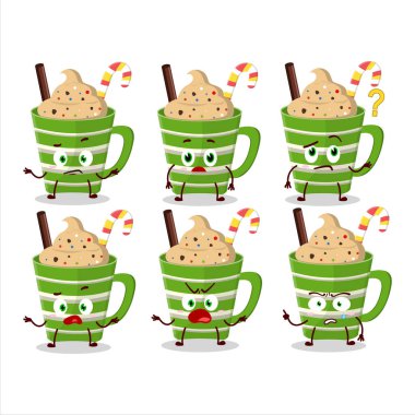 Frappe çikolatasının çizgi film karakteri. Vektör illüstrasyonu