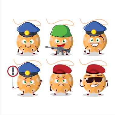 Noel 'e adanmış bir polis memuru turuncu maskot tasarımı tarzında ışık tutar. Vektör illüstrasyonu