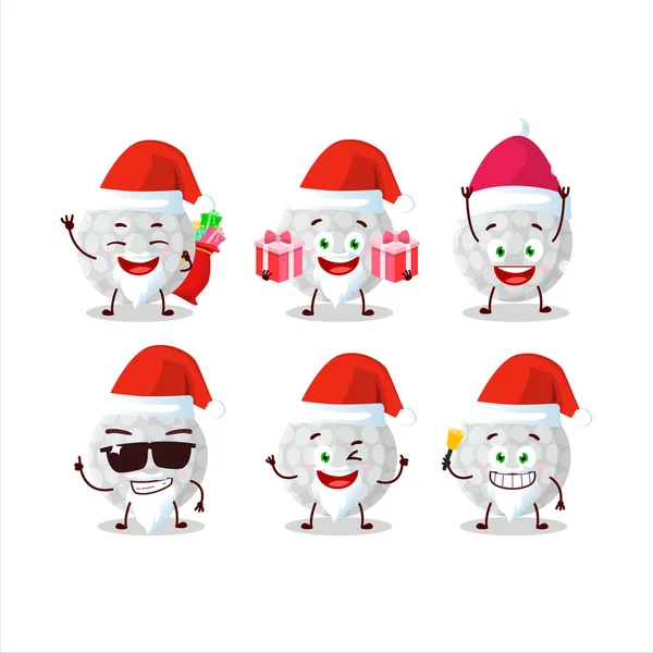 Emoticones Santa Claus Con Personaje Dibujos Animados Balonmano Ilustración Vectorial — Vector de stock