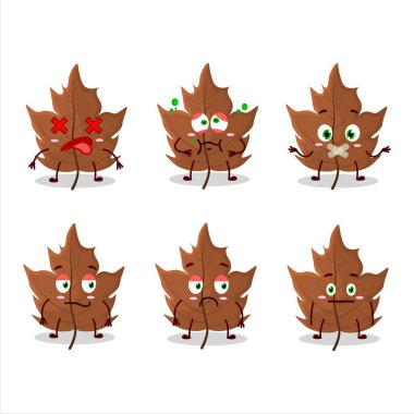 Akçaağaç yapraklı karikatür karakteri, ifadesiz. Vektör illüstrasyonu