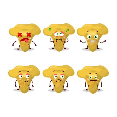 İfadesiz Chanterelle çizgi filmi. Vektör illüstrasyonu