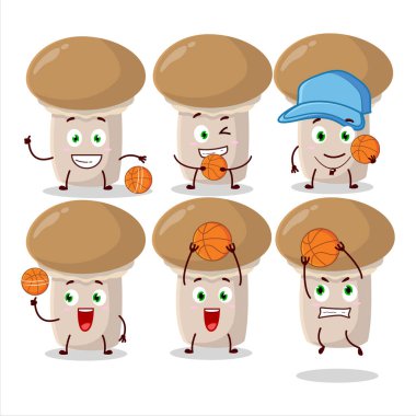 Basketbol atleti olarak yetenekli şampiyon çizgi film karakteri. Vektör illüstrasyonu