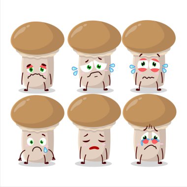 Hüzünlü suratlı çizgi film karakteri şampiyonu. Vektör illüstrasyonu