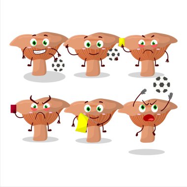 Futbol hakemi olarak çalışan Niscalo çizgi film karakteri. Vektör illüstrasyonu