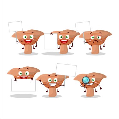 Karakterli Niscalo çizgi filmi bilgi panosu getir. Vektör illüstrasyonu