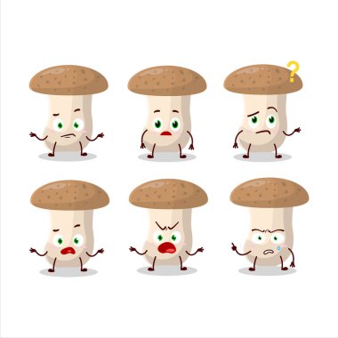 Shimeji 'nin çizgi film karakteri. Vektör illüstrasyonu