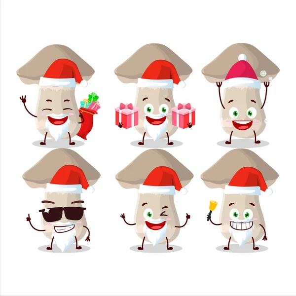 Emoticones Santa Claus Con Personaje Dibujos Animados Sapstool Ilustración Vectorial — Vector de stock