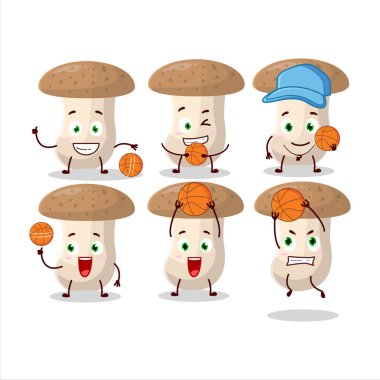 Basketbol atleti olarak yetenekli Shimeji çizgi film karakteri. Vektör illüstrasyonu