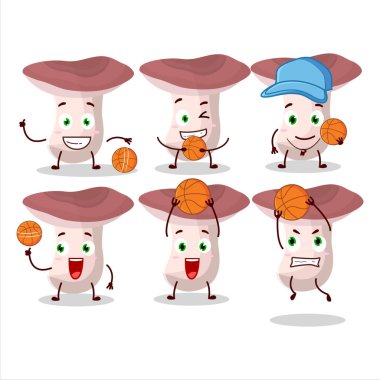 Basketbol atleti olarak yetenekli rassula çizgi film karakteri. Vektör illüstrasyonu