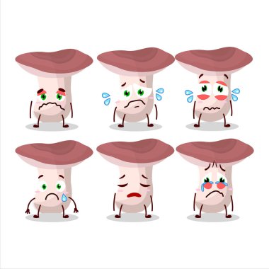 Hüzünlü ifadeli Rassula çizgi filmi. Vektör illüstrasyonu