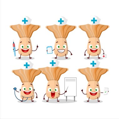 Laktarius çizgi film karakteri olan doktor mesleği simgesi. Vektör illüstrasyonu