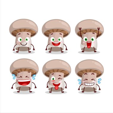 Portobelo 'nun gülümseyen yüzü olan çizgi film karakteri. Vektör illüstrasyonu