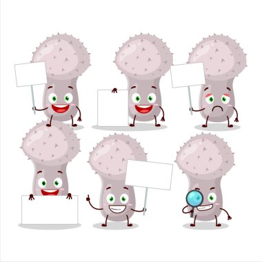 Karakterli tüy yumağı çizgi filmi bilgi panosu getir. Vektör illüstrasyonu