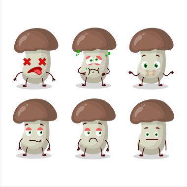 Cep mantarı çizgi filmi karaktersiz. Vektör illüstrasyonu