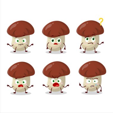 Bolete 'nin çizgi film karakteri hangi ifadeyle. Vektör illüstrasyonu