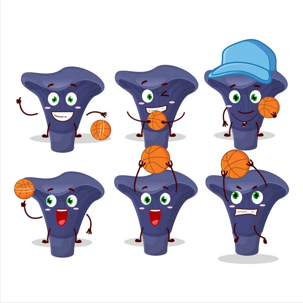 Basketbol atleti olarak yetenekli bir Indigo çizgi film karakteri. Vektör illüstrasyonu