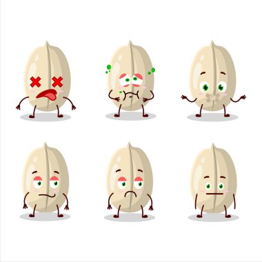 Yüzü olmayan Fıstık Tohumu çizgi film karakteri. Vektör illüstrasyonu