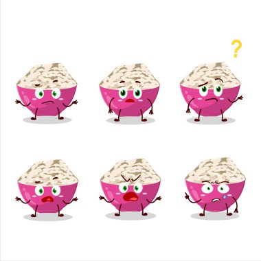 Basmati pilavının çizgi film karakteri. Vektör illüstrasyonu