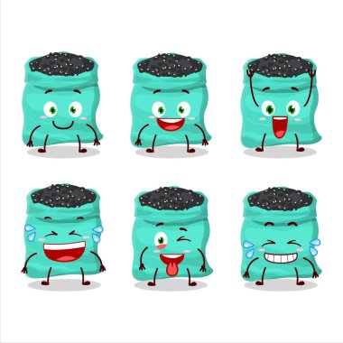 Gülen suratlı kara kaplumbağa fasulyesi çizgi film karakteri. Vektör illüstrasyonu