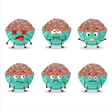 Yüzü olmayan kırmızı kargo pirinç çizgi film karakteri. Vektör illüstrasyonu