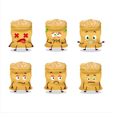 Suratı olmayan soya fasulyesi çizgi film karakteri. Vektör illüstrasyonu