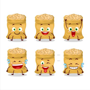 Gülen suratlı soya fasulyesinin çizgi film karakteri. Vektör illüstrasyonu