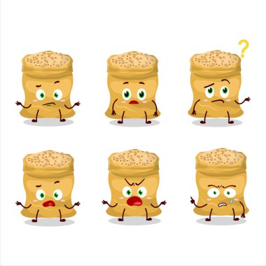 Soya fasulyesinin çizgi film karakteri. Vektör illüstrasyonu