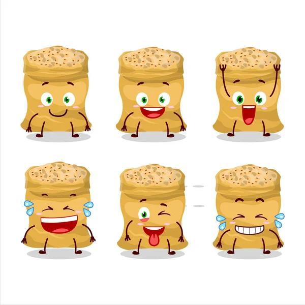 Gülen suratlı soya fasulyesinin çizgi film karakteri. Vektör illüstrasyonu