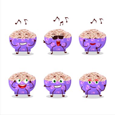 Rose Matta 'nın müzikten hoşlanan pirinç dansçısı karakteri. Vektör illüstrasyonu