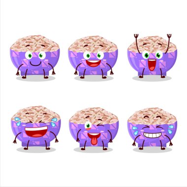 Gülen surat ifadesiyle Rose Matta Rice 'ın çizgi film karakteri. Vektör illüstrasyonu