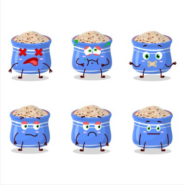 Susam tohumlu, ifadesiz çizgi film karakteri. Vektör illüstrasyonu