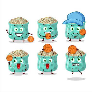 Basketbol atleti olarak yetenekli kurutulmuş biberiye çizgi film karakteri. Vektör illüstrasyonu