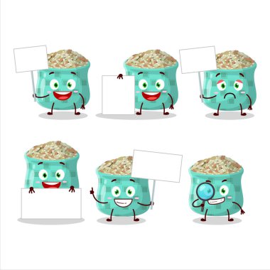 Kurutulmuş biberiye çizgi film karakteri bilgi panosunu getir. Vektör illüstrasyonu