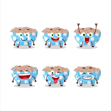 Gülen suratlı fasulye çizgi film karakteri. Vektör illüstrasyonu