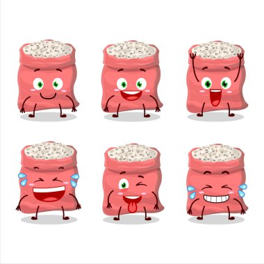 Gülen suratlı siyah bezelyeli çizgi film karakteri. Vektör illüstrasyonu