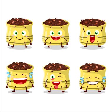 Gülen surat ifadesiyle kurutulmuş domates çizgi filmi karakteri. Vektör illüstrasyonu